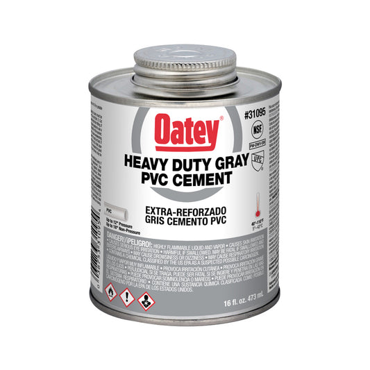 Oatey Gray Heavy Duty PVC Cement  16 oz