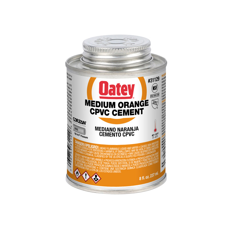 Oatey Medium Orange CPVC Cement 8 oz